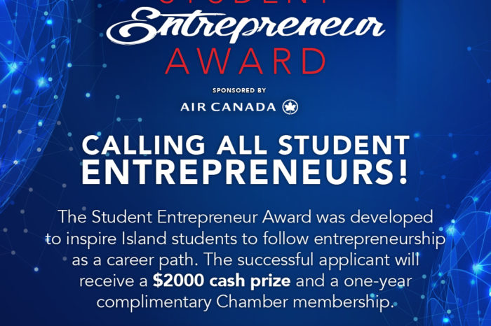 Chamber invites applications for the 2018 Air Canada Student Entrepreneurship Award