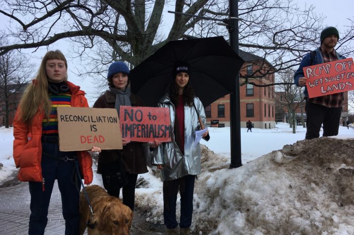 UPEI students show support for the Wet’suwet’en protesters